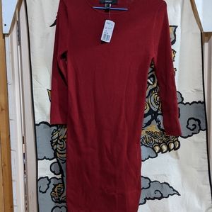 NWT Red bodycon sweater dress